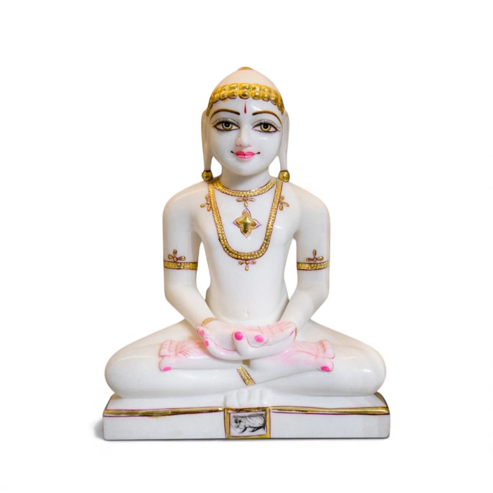Mahavir Swami, White Marble Statue - 1Feet - Image 2
